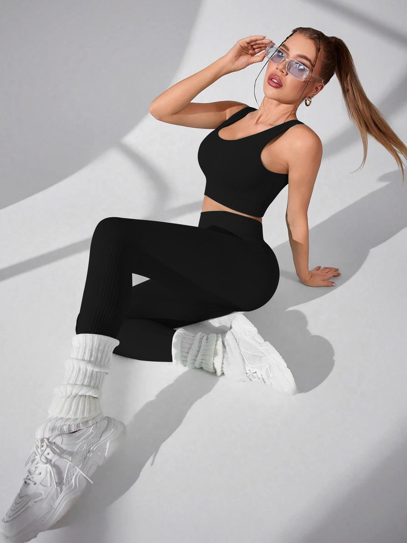 Curve & Flow Set - Cross Strap Tummy Control