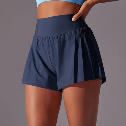 Women 2in1 Gym Running Shorts Quick Dry Workout Fitness Sports Shorts Pocket