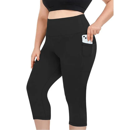 Sculpt & Flow Leggings - Plus Size Capri Black