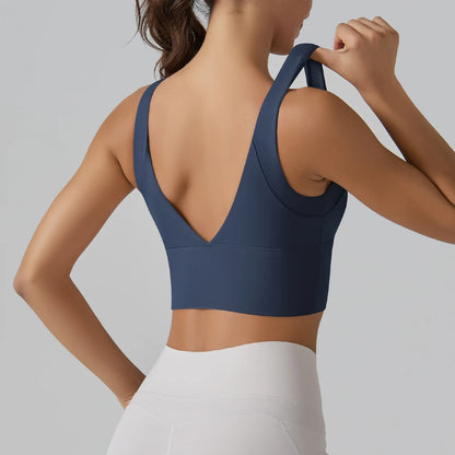 Women Athletic Sports Bra Shockproof Yoga Gym Running Workout Top