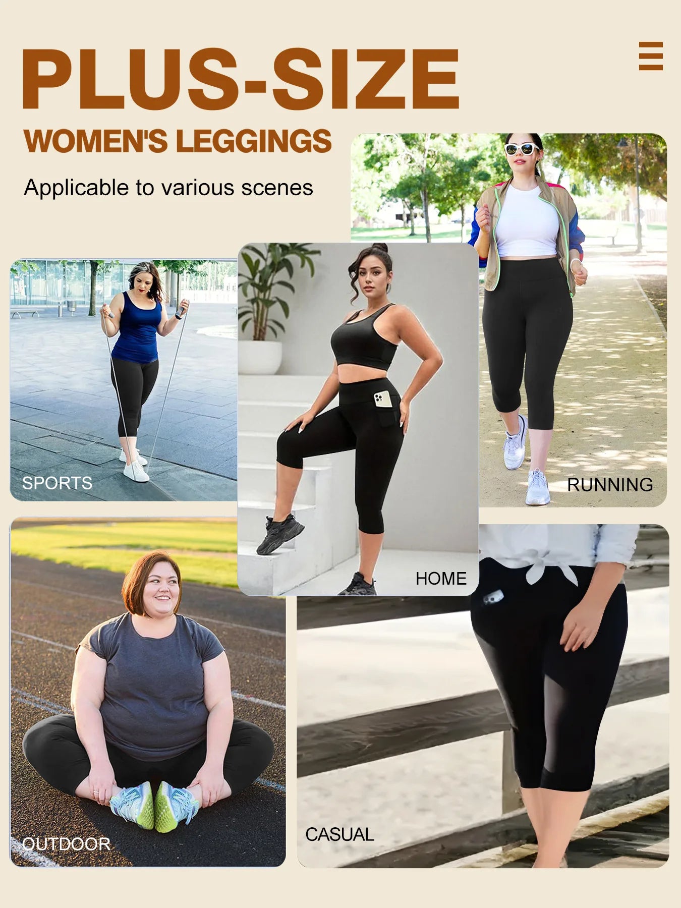Sculpt & Flow Leggings - Plus Size Capri Black
