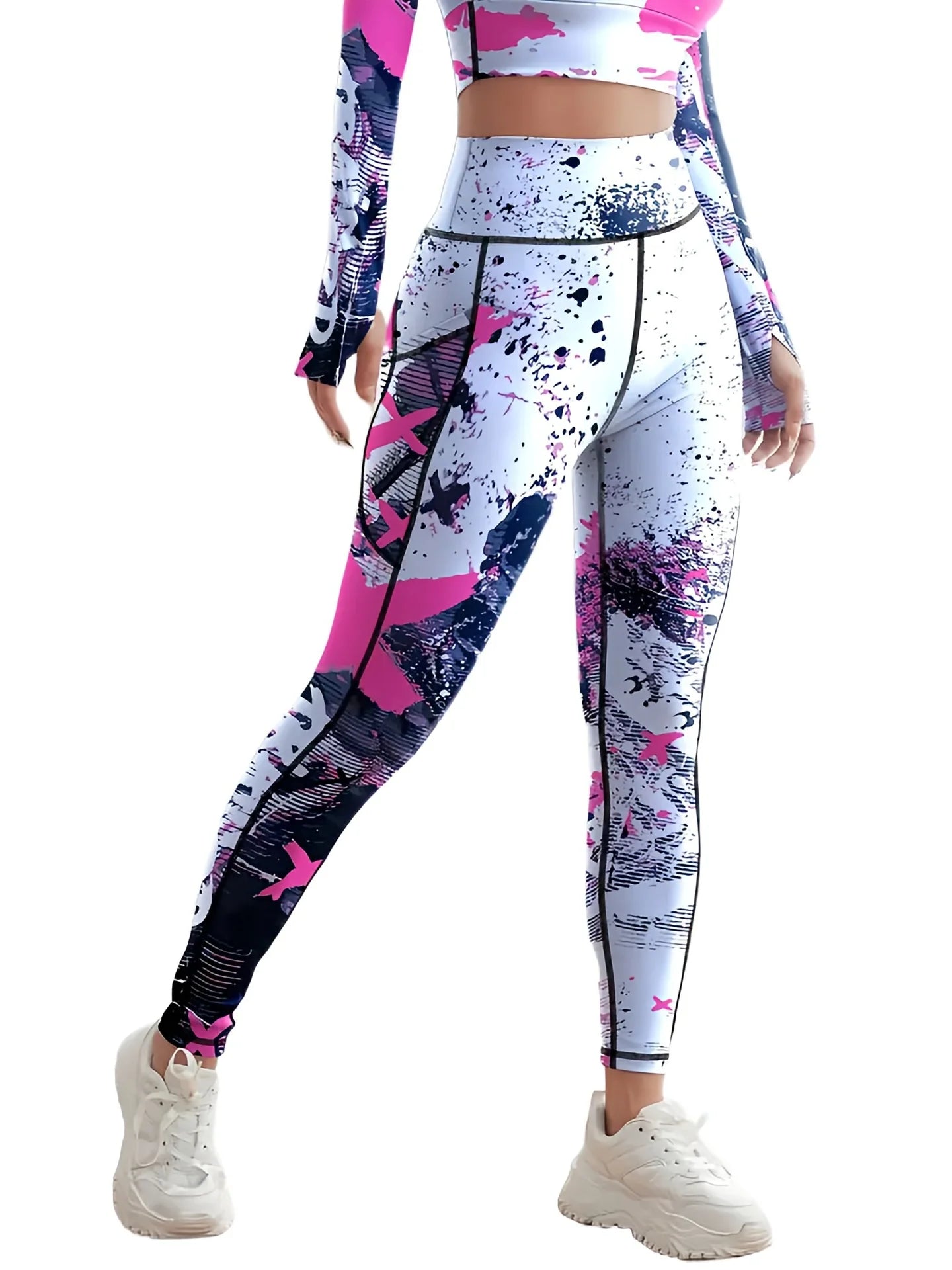 Second Skin Leggings - Patchwork Print