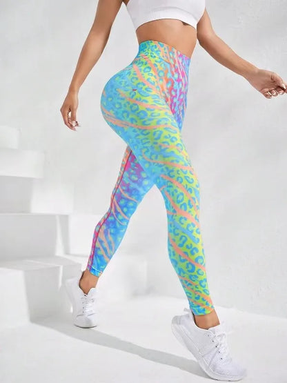 Second Skin Leggings - Seamless Multicolor Pattern
