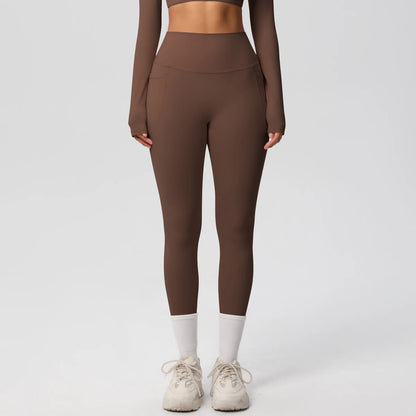 Second Skin Leggings - Pocket High Waist Blue