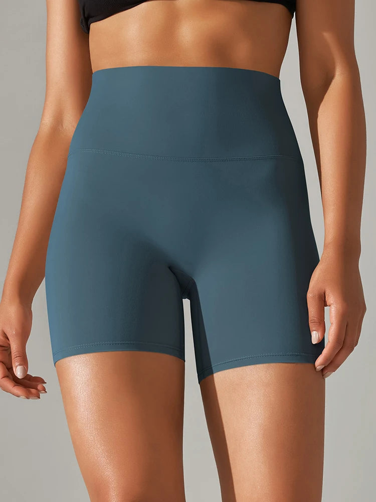 Women High Waist Yoga Shorts Squat Proof Gym Workout Fitness Cycling Shorts