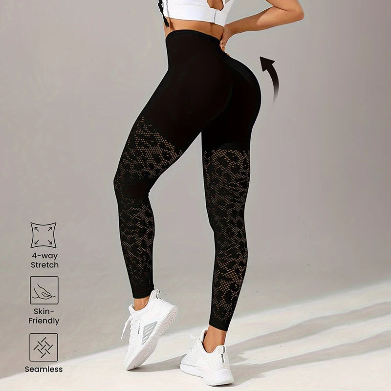 Sculpt & Flow Leggings - Jacquard Mesh