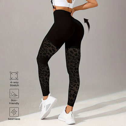 Sculpt & Flow Leggings - Jacquard Mesh