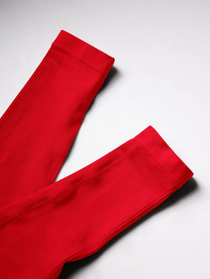 Contour Fit Leggings - Seamless Red