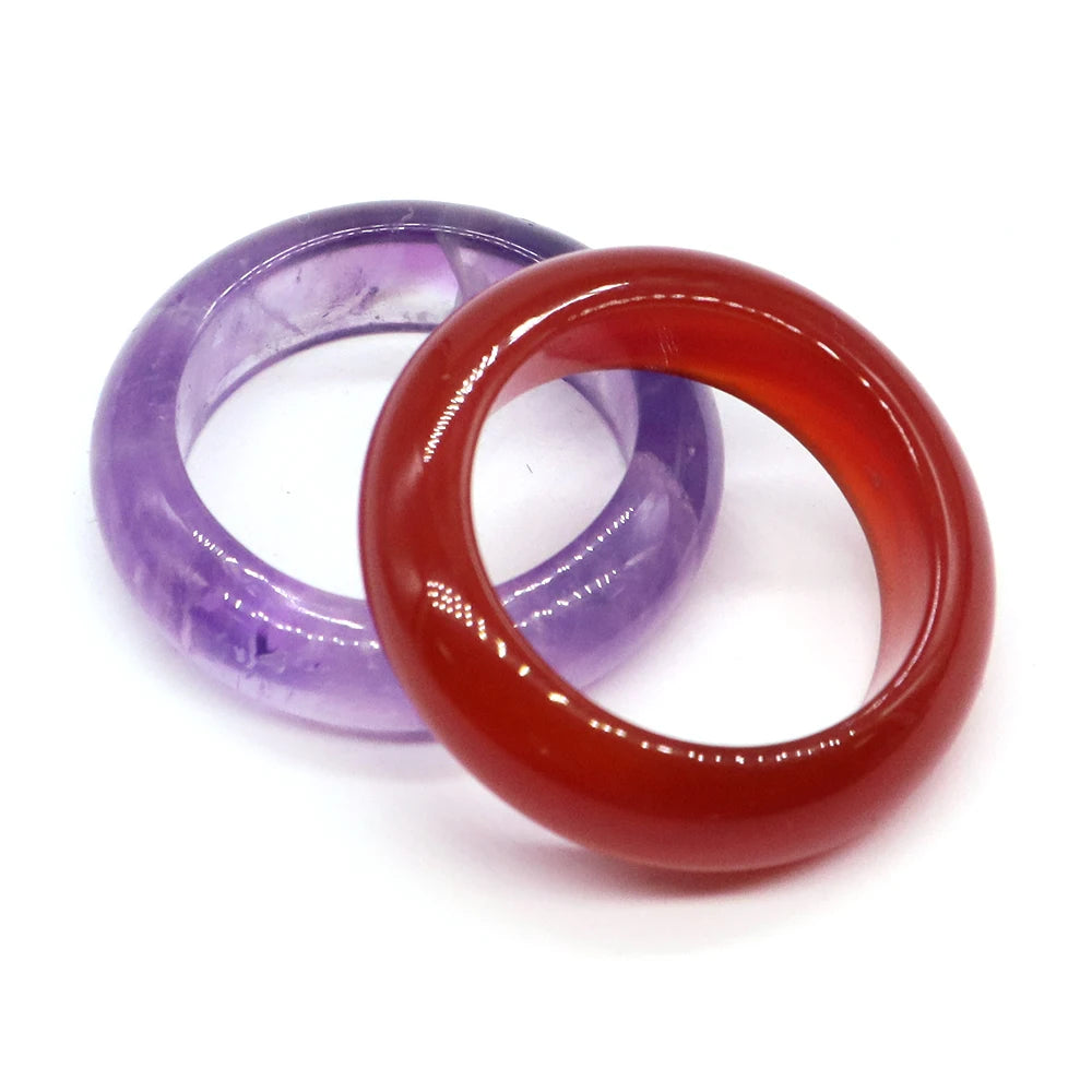 Crystal Rings – Natural Stone Reiki Healing Gem  Fashion Bridal Wedding Women Love Rings | Jewelry Accessories & Valentine’s Day Gift