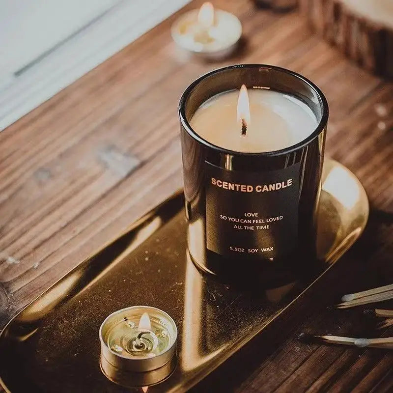 Classic Black Cup Aromatherapy Candle | 180g Long-Lasting Scented