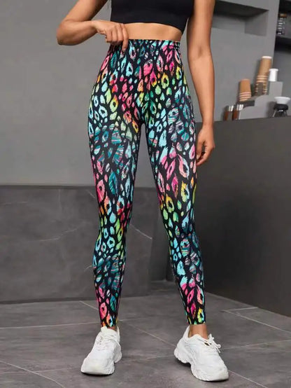 Second Skin Leggings - Seamless Multicolor Pattern