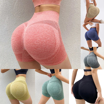 Women High Waist Fitness Gym Shorts Push Up Yoga Running Cycling Shorts