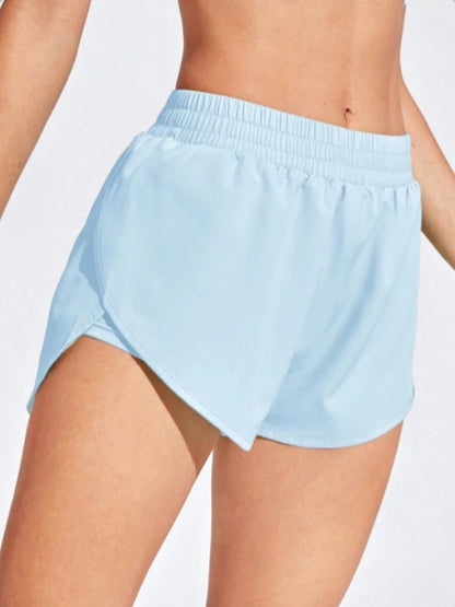 Women Running Yoga Shorts High Waist Gym Workout Fitness Shorts