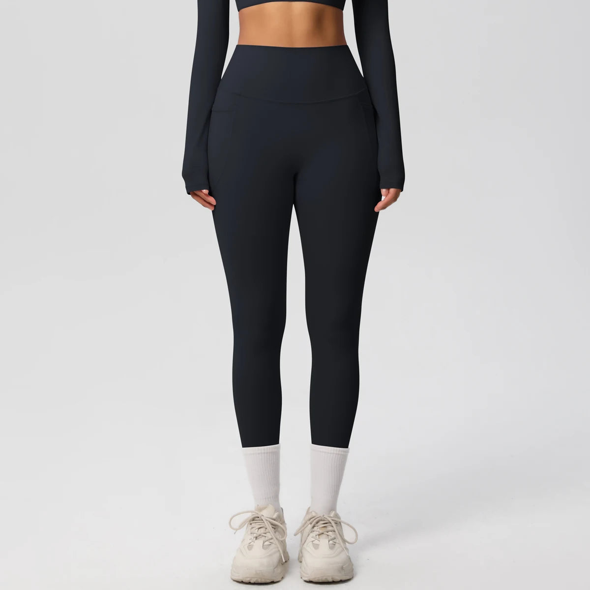 Second Skin Leggings - Pocket High Waist Blue