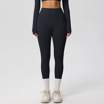 Second Skin Leggings - Pocket High Waist Blue