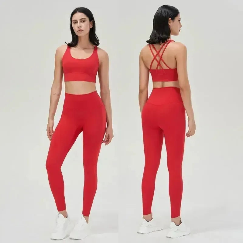 2 Piece Yoga Set | High Waist Booty Lift Gym Outfit