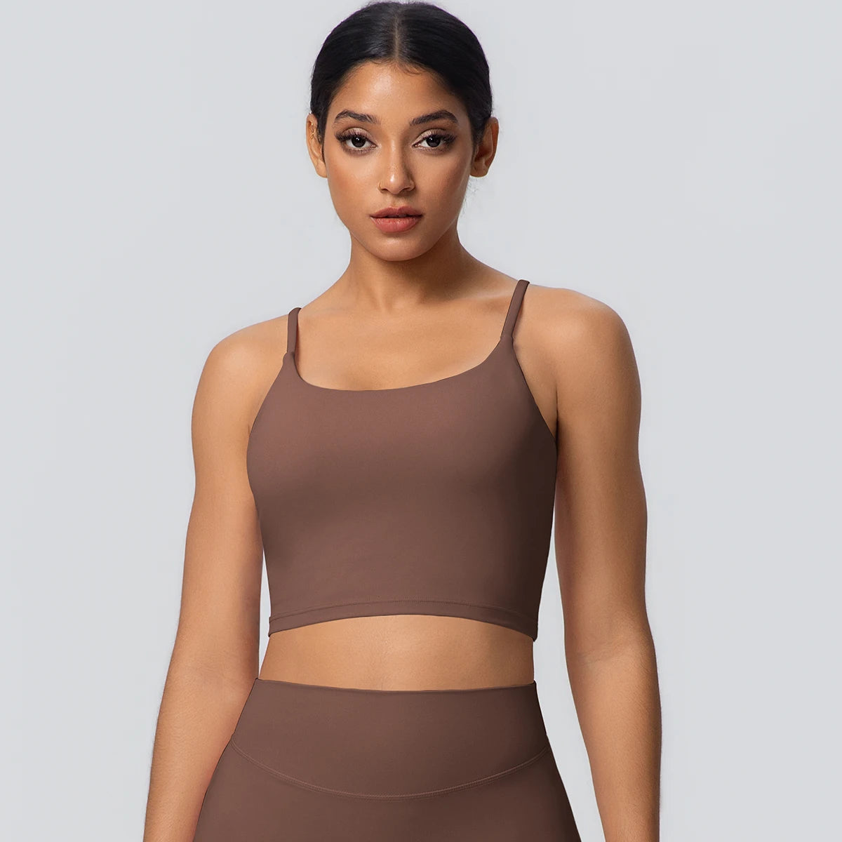 Women Backless Sports Bra Naked Feel Yoga Gym Workout Padded Top