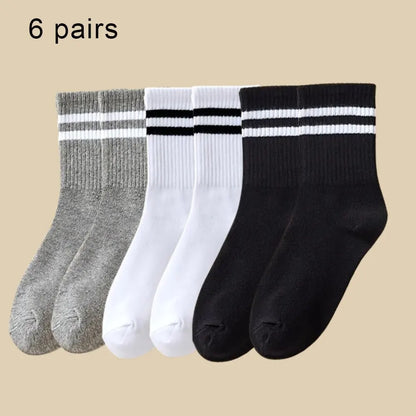 Women Mid Socks Multi Pack Breathable Sweat Absorb Casual Sports Socks
