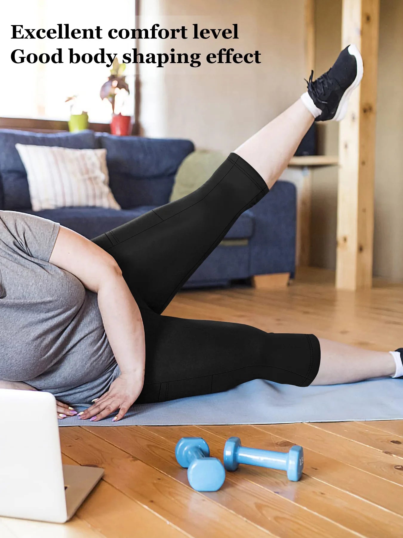 Sculpt & Flow Leggings - Plus Size Capri Black