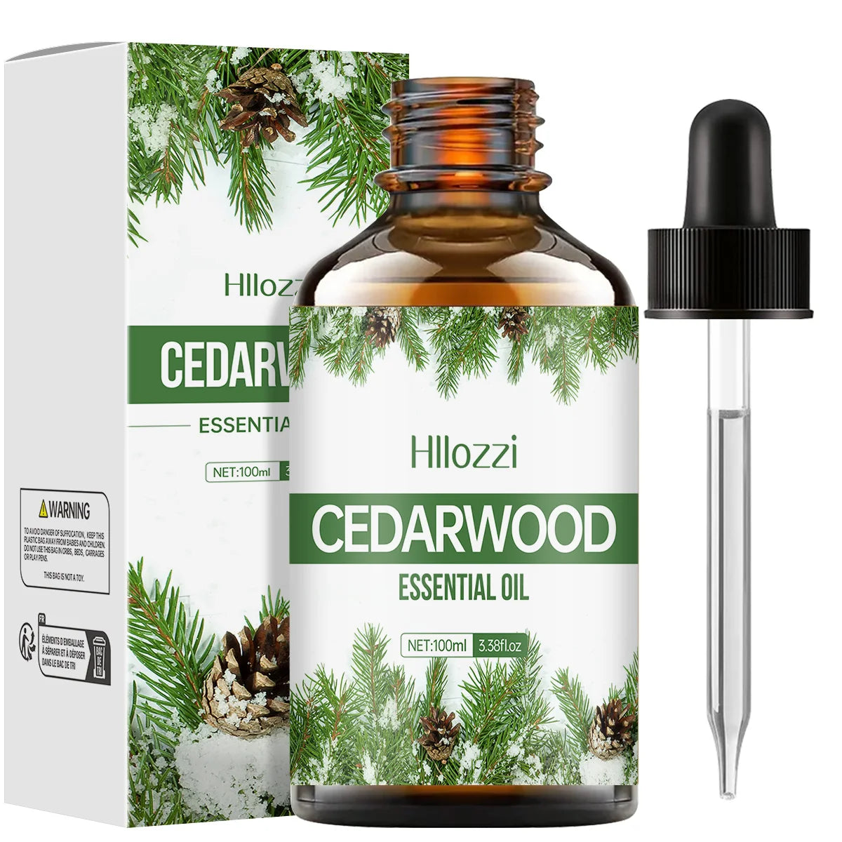 Cedarwood Essential Oil | Pure Plant Aromatherapy Oil for Diffuser, Humidifier & Soap