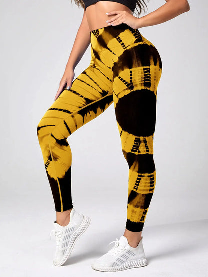 Sculpt & Flow Leggings - Scrunch Tie Dye