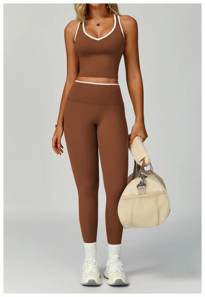 Women Sports Bra High Support Yoga Top Gym Workout Padded Fitness Vest