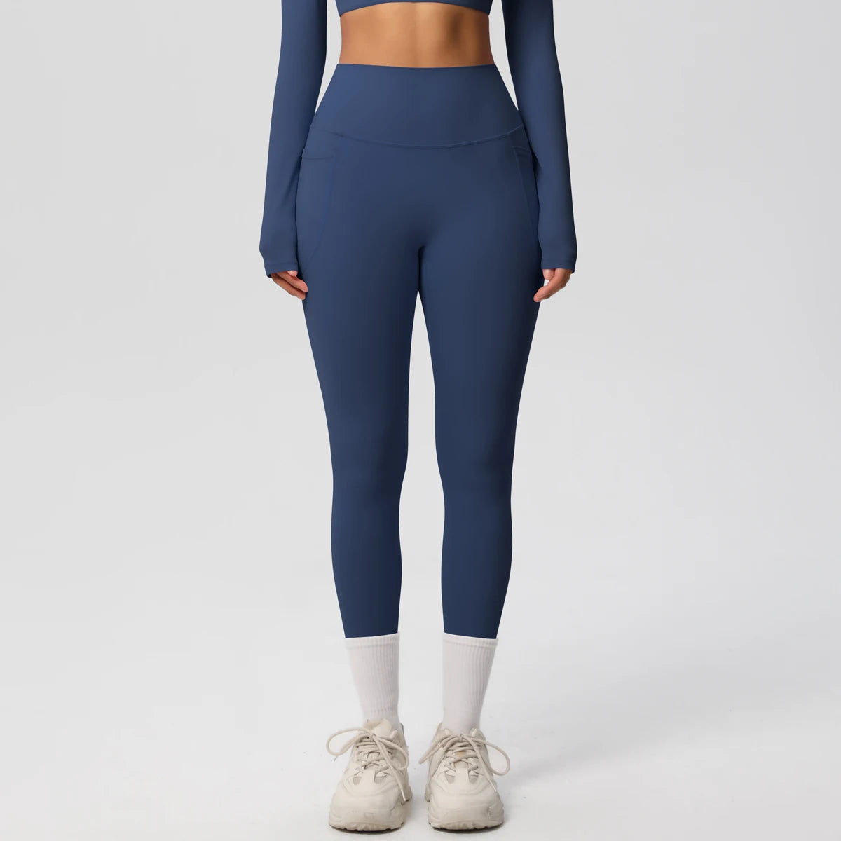 Second Skin Leggings - Pocket High Waist Blue