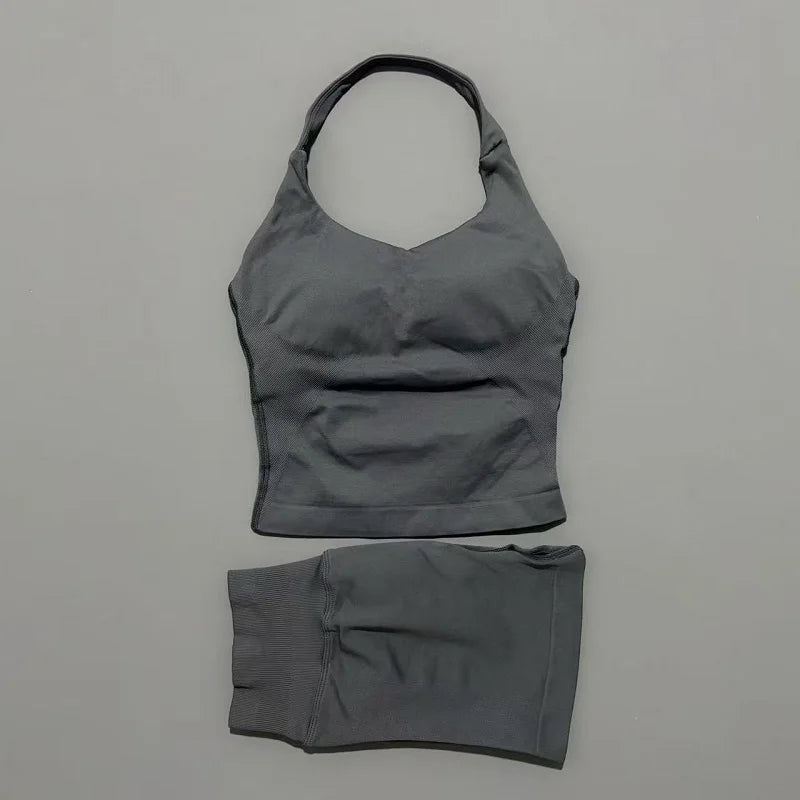 Curve & Flow Set - Seamless Halter Neck