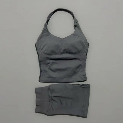 Curve & Flow Set - Seamless Halter Neck