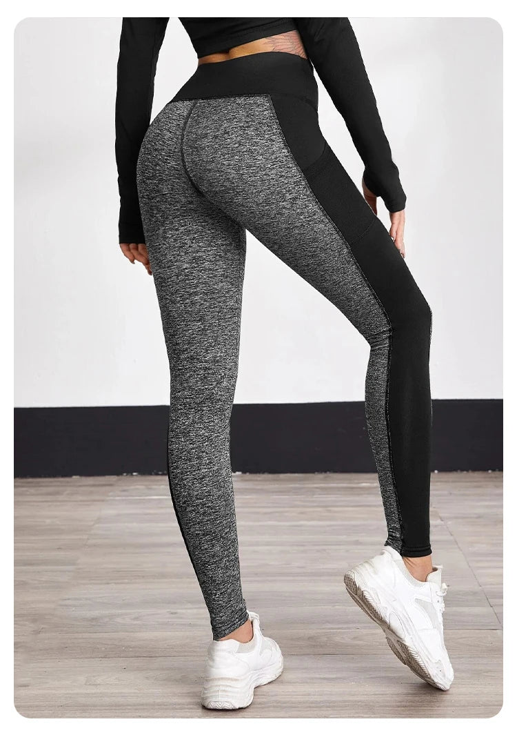 Contour Fit Leggings - Black & Grey
