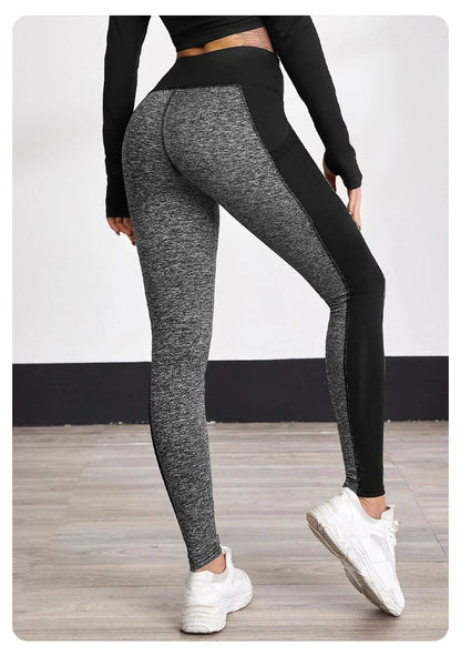 Contour Fit Leggings - Black & Grey