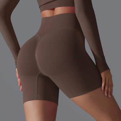 Womens High Waist Seamless Yoga Gym Shorts Running Fitness Workout Shorts