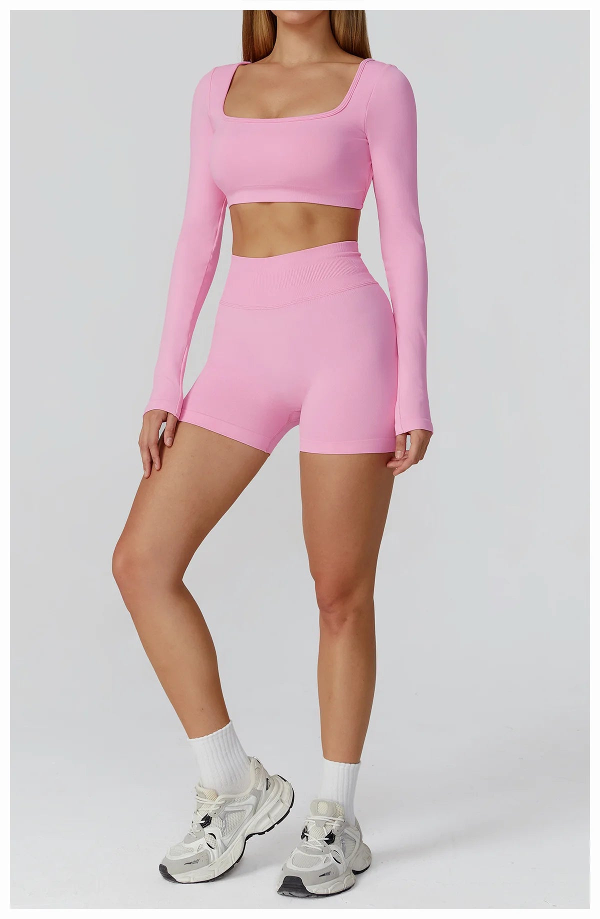 Women’s Gym Yoga Top | Square Neck Backless Fitness Outfit