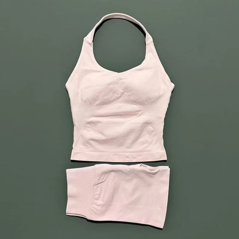 Curve & Flow Set - Seamless Halter Neck