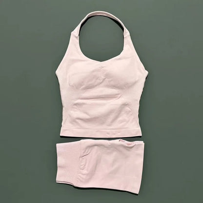 Curve & Flow Set - Seamless Halter Neck
