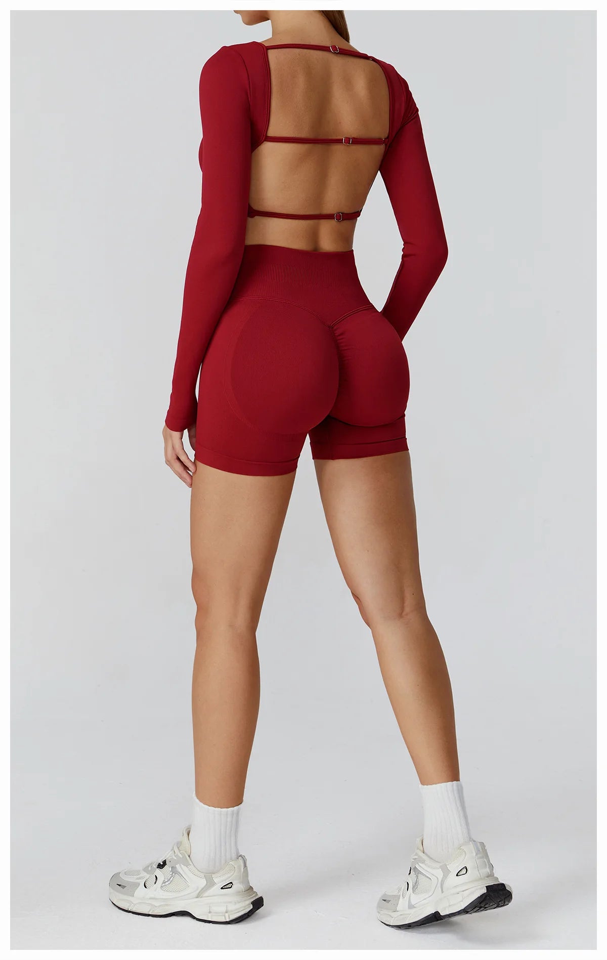 Women’s Gym Yoga Top | Square Neck Backless Fitness Outfit