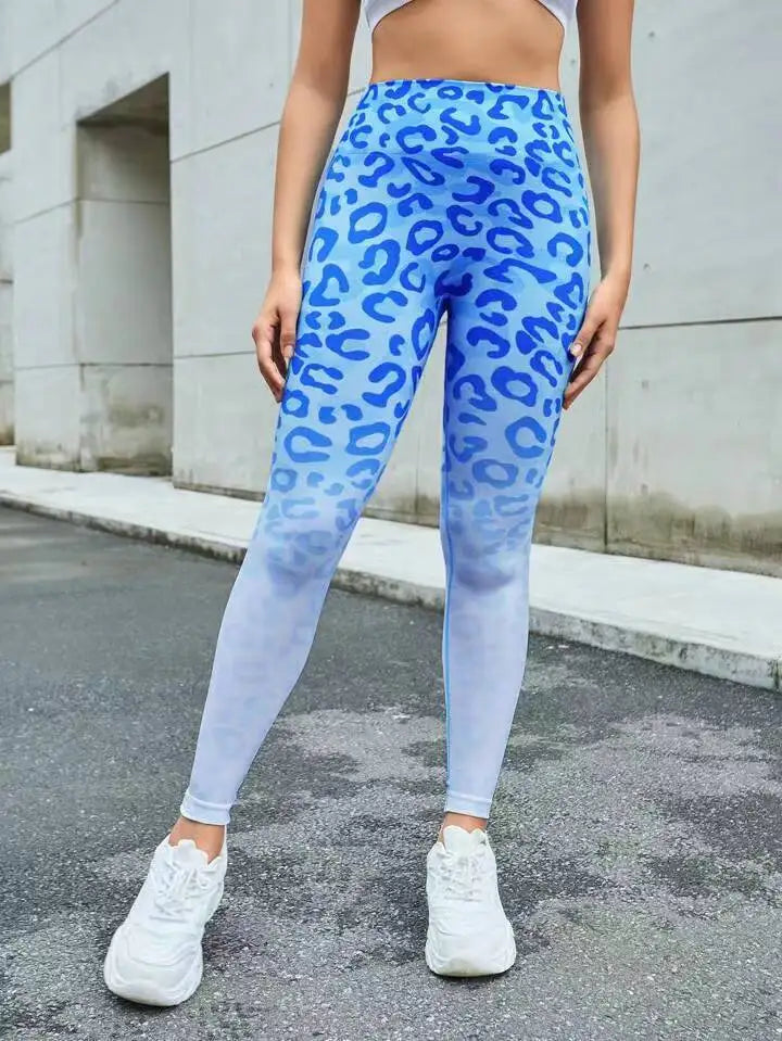 Second Skin Leggings - Blue or Pink Leopard