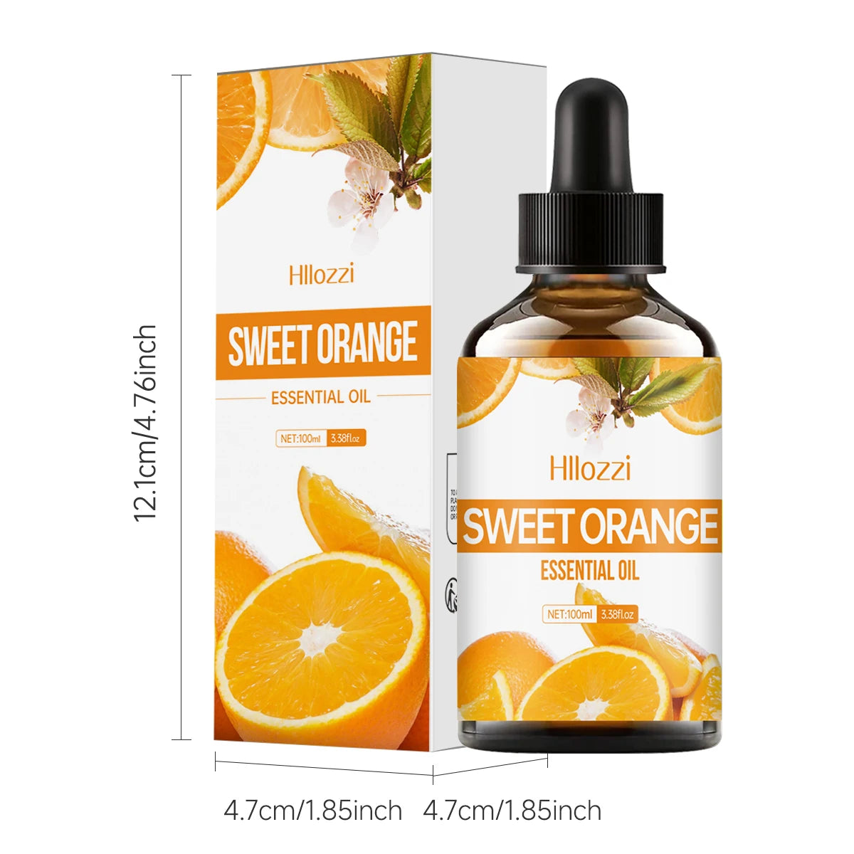 Hllozzi Sweet Orange Essential Oil 30ml–100ml | Face, Hair & Body Care Light Citrus Fragrance