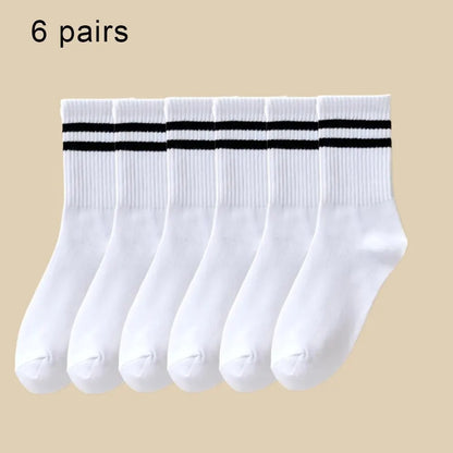 Women Mid Socks Multi Pack Breathable Sweat Absorb Casual Sports Socks