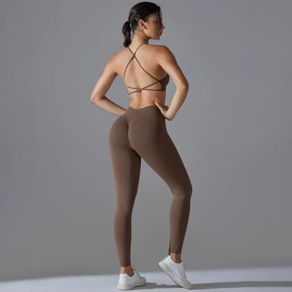 Women Yoga Sports Suit | Breathable Bra Leggings Set