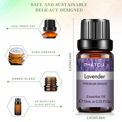 10ml Essential Oils – Pure Natural Aroma Oil for Aromatherapy & DIY