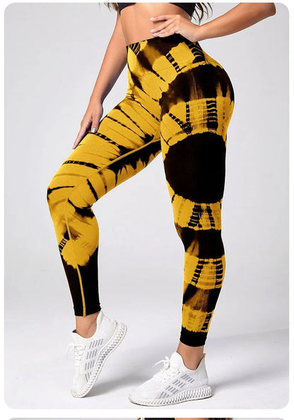 Sculpt & Flow Leggings - Scrunch Tie Dye