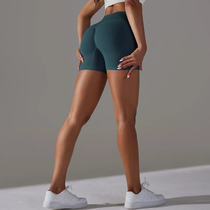 Womens High Waist Gym Running Shorts Seamless Scrunch Butt Fitness Workout