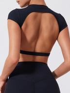 Hearuisavy Sports Top | Backless Yoga Crop Activewear