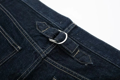 HH Women Denim Set Crop Jacket Wide Leg Jeans Vintage 2 Piece Outfit