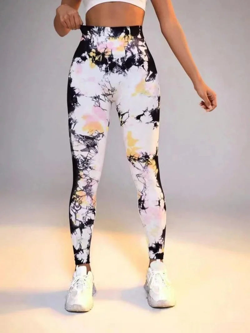 Second Skin Leggings - Seamless Multicolor Pattern