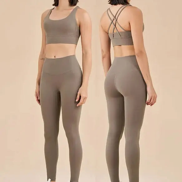 2 Piece Yoga Set | High Waist Booty Lift Gym Outfit
