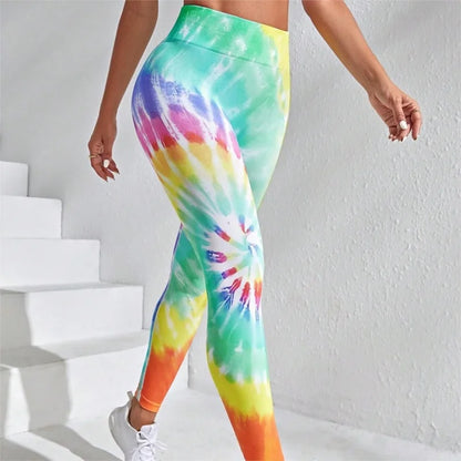 Second Skin Leggings - Seamless Multicolor Pattern