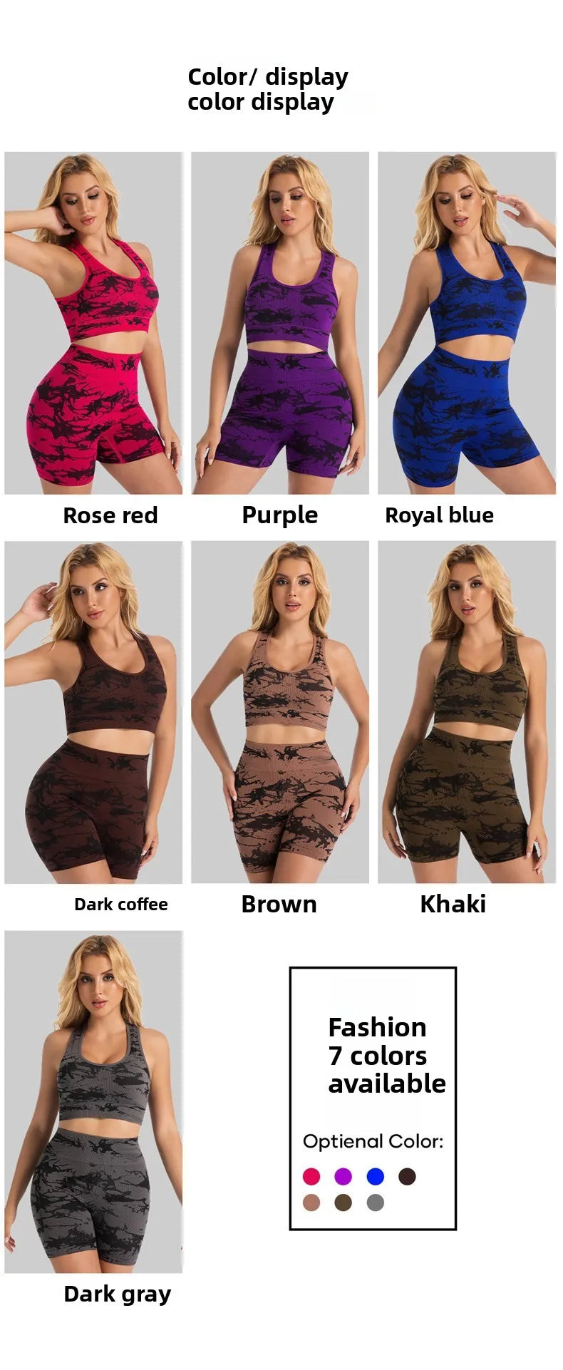 High-Waist Butt-Lifting Yoga Suit Women's Tight Sports Wear Breathable Quick-Dry Fitness Set Running Exercise Outfit