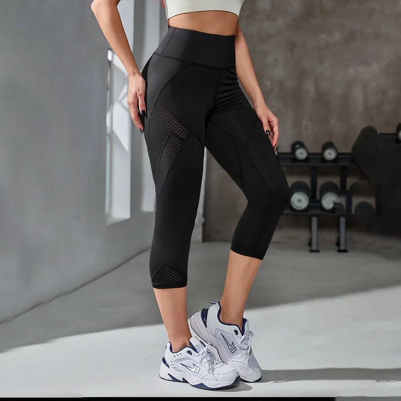 Second Skin Leggings - Capri Mesh Black